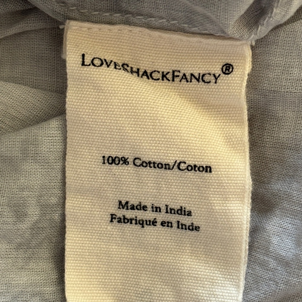 NWT LoveShackFancy Natasha Dress Washed Denim Hand Dye XS - Picture 9 of 14